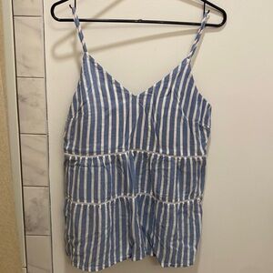 Old navy white and blue tank medium